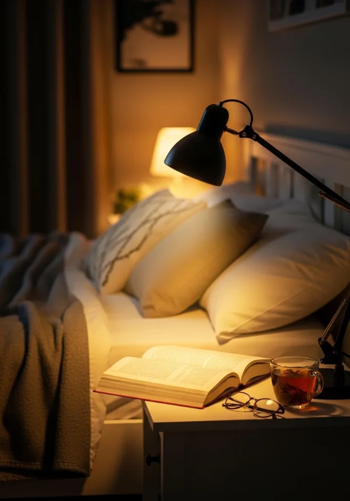 Adjustable reading lamp for comfortable bedside lighting