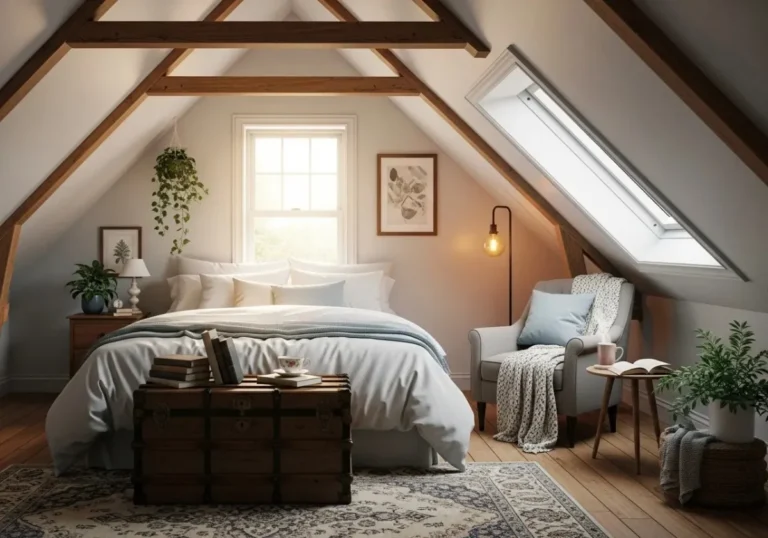 Beautiful attic bedroom look