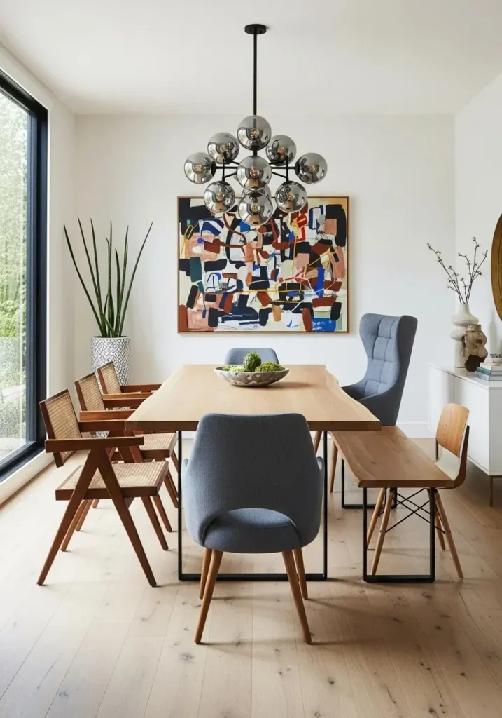 mix and match dining chairs modern dining room decor ideas