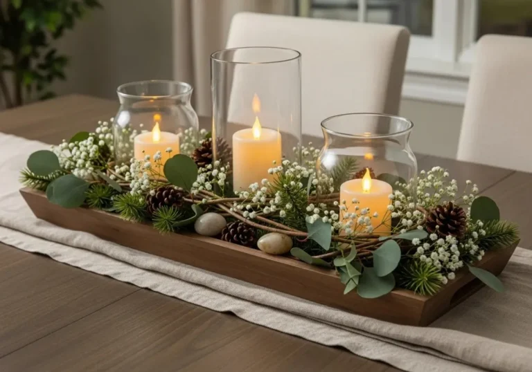Beautiful table centerpiece for home look