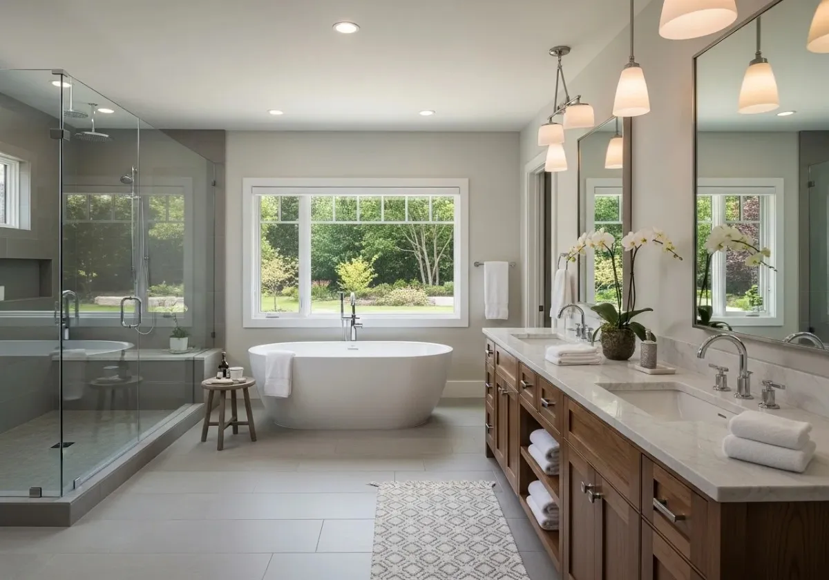 beautiful primary bathroom look