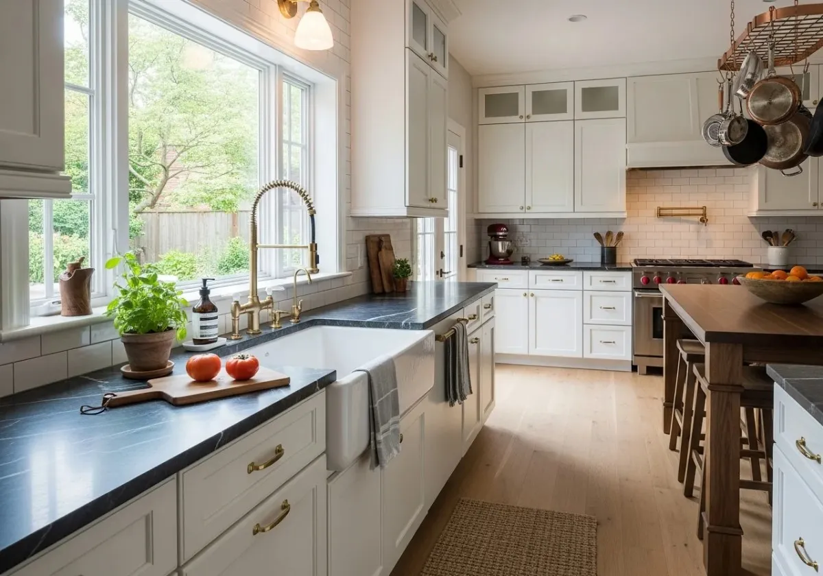 kitchen with beautiful kitchen sink look