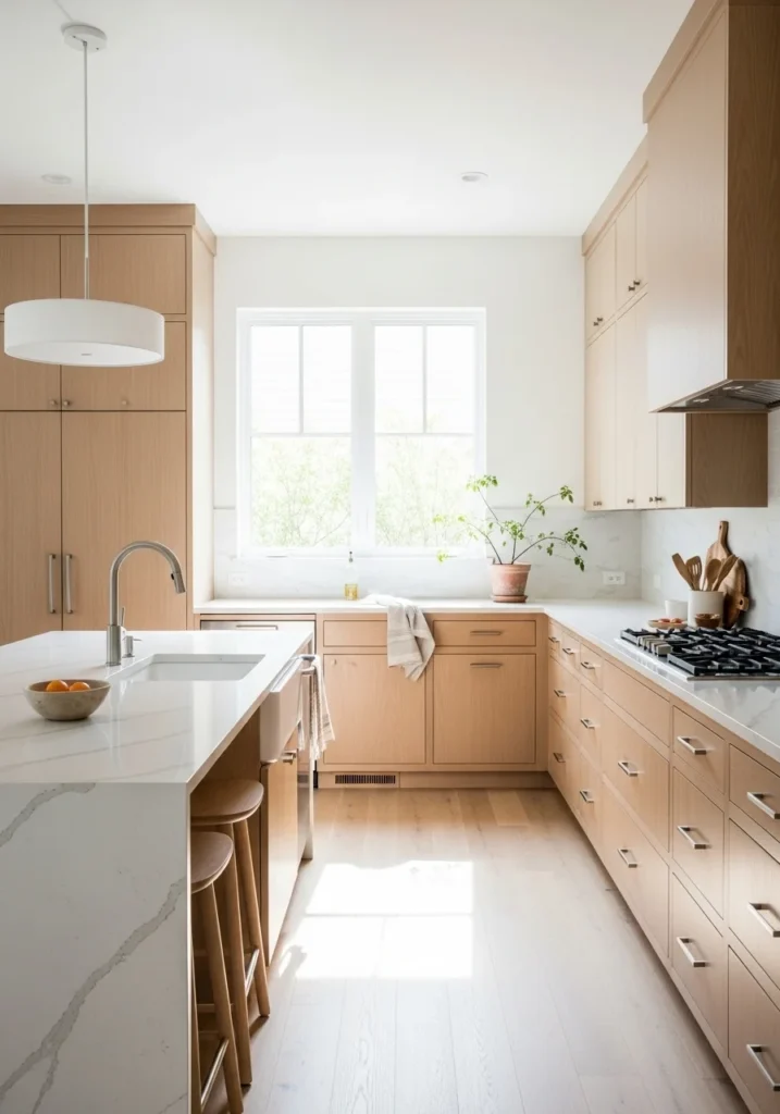 white quartz grey pattern countertops minimalist kitchen design
