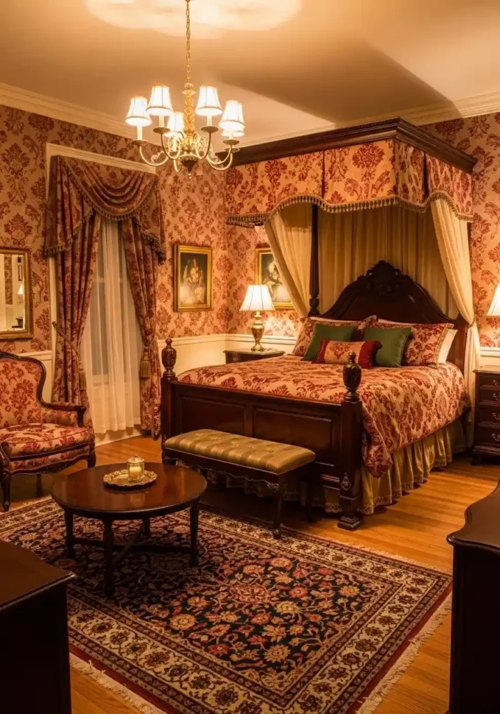 Vintage wallpaper bedroom ideas for timeless charm and character