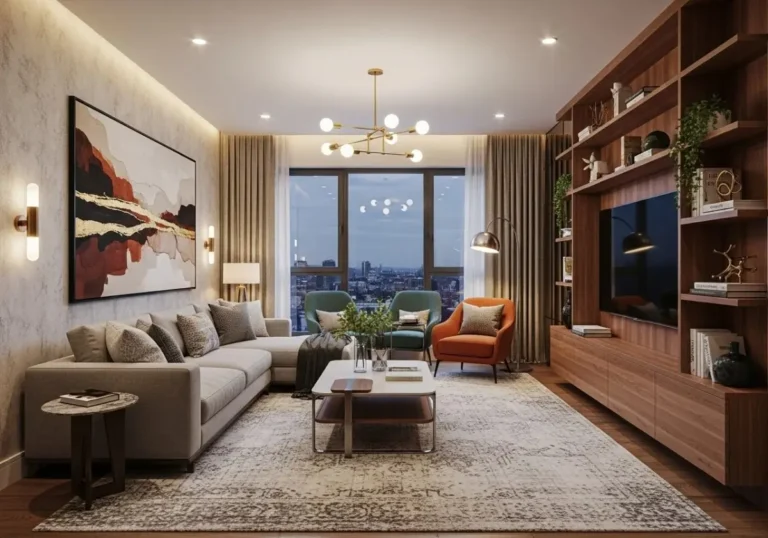 Beautiful apartment living room look