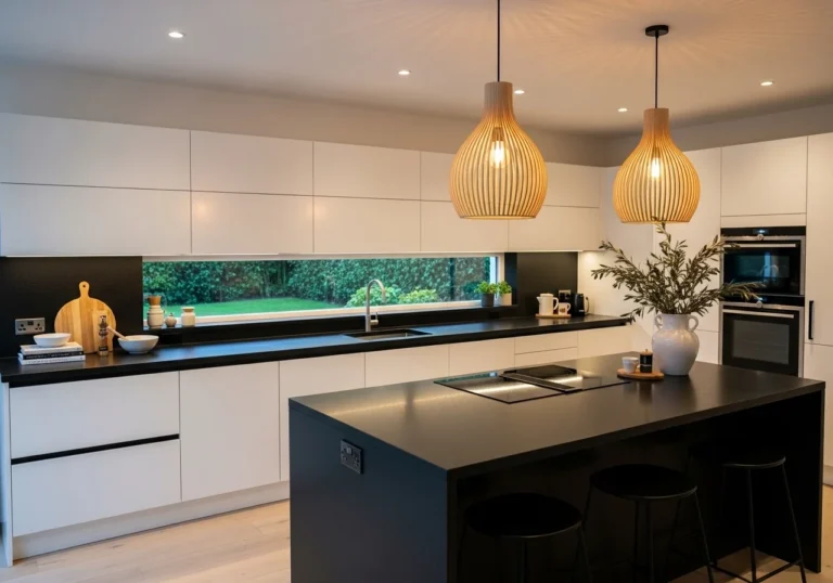 Kitchen with black countertops ideas creating modern cozy and stylish space