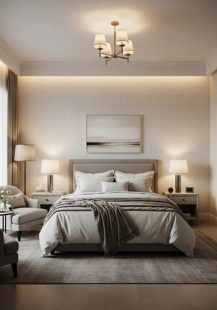 Subtle wallpaper bedroom ideas for a timeless and elegant look