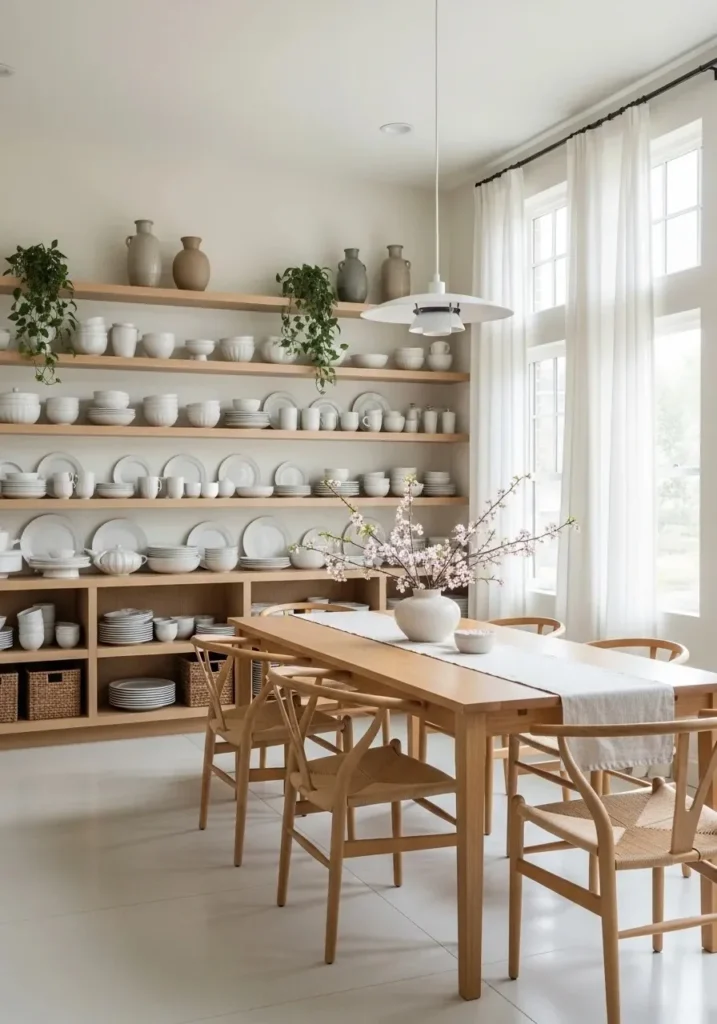 open shelving dining room decor ideas storage and styling