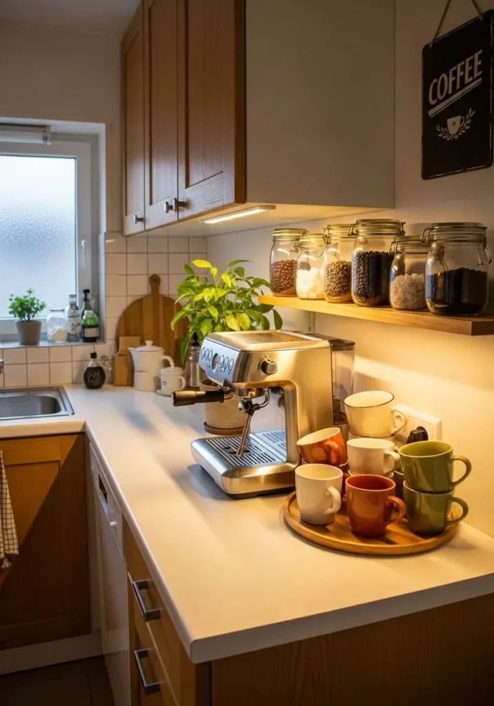 small kitchen coffee station ideas