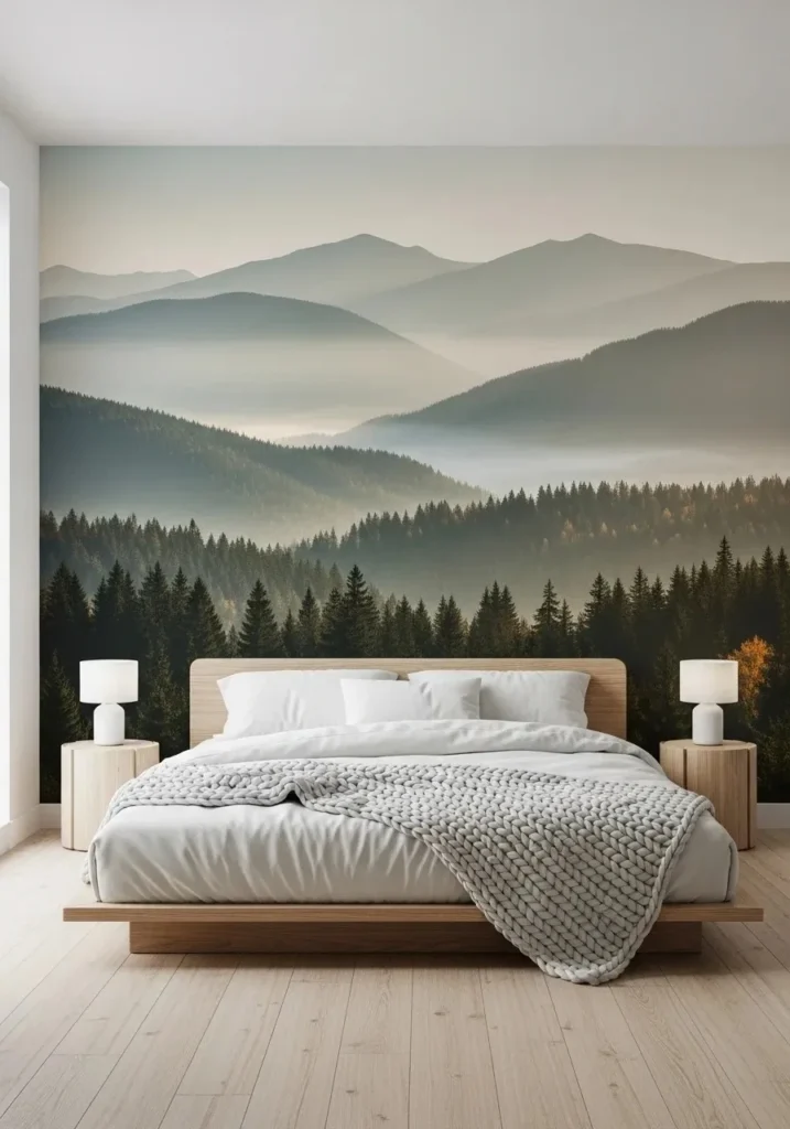 Nature wallpaper bedroom ideas for a peaceful and relaxing atmosphere