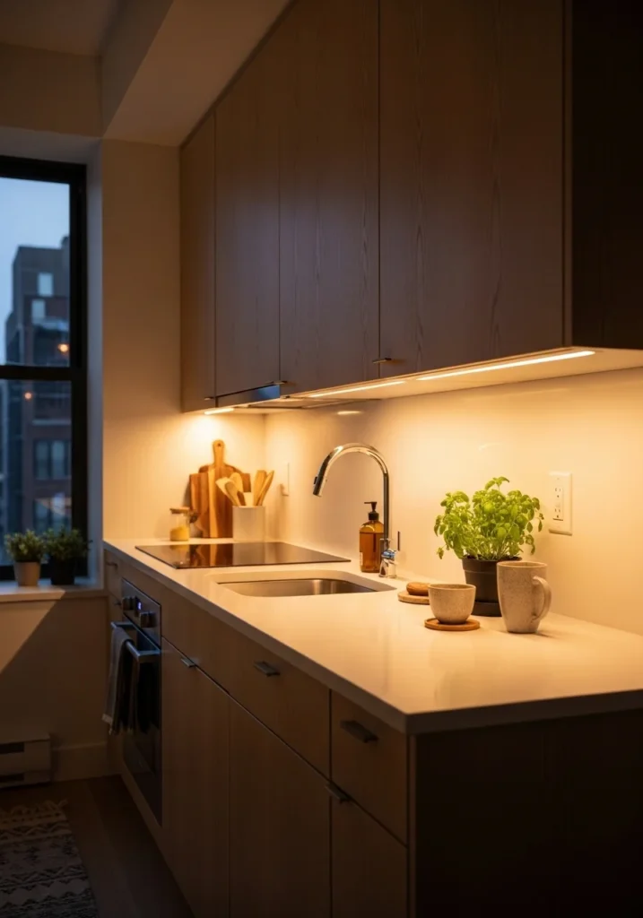 under cabinet lighting small kitchen ideas