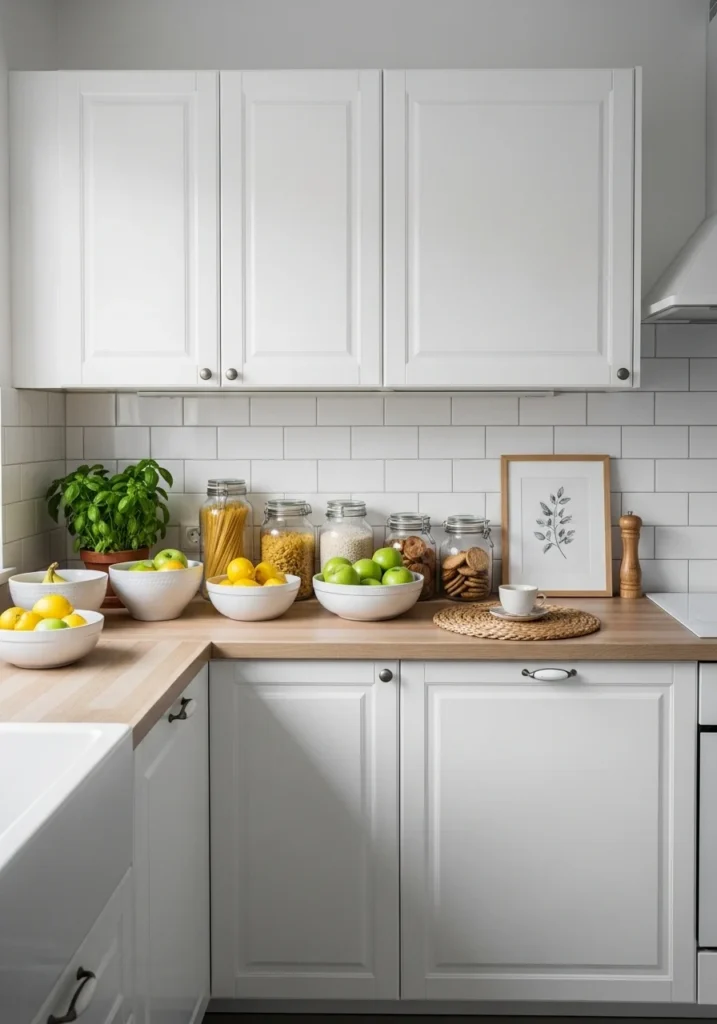 personal decor white kitchen cozy modern style