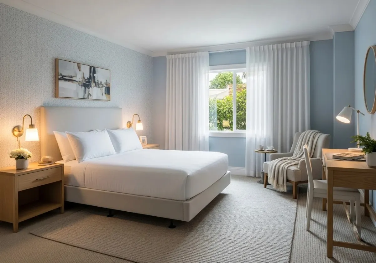 Full view of beautiful Guest Room look