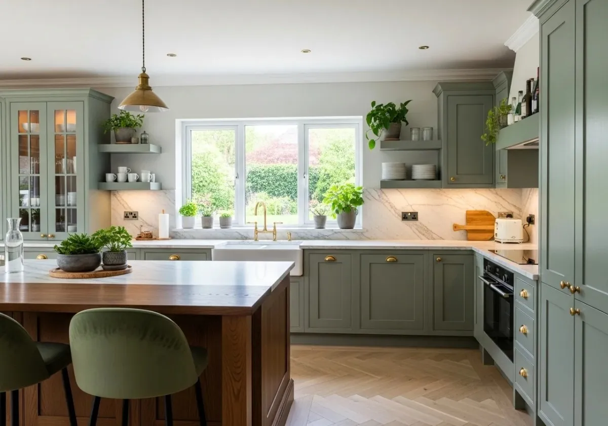 Beautiful green kitchen look