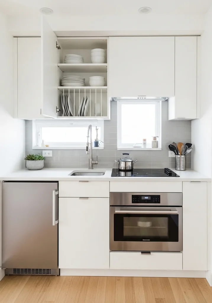 decluttered countertop small kitchen ideas