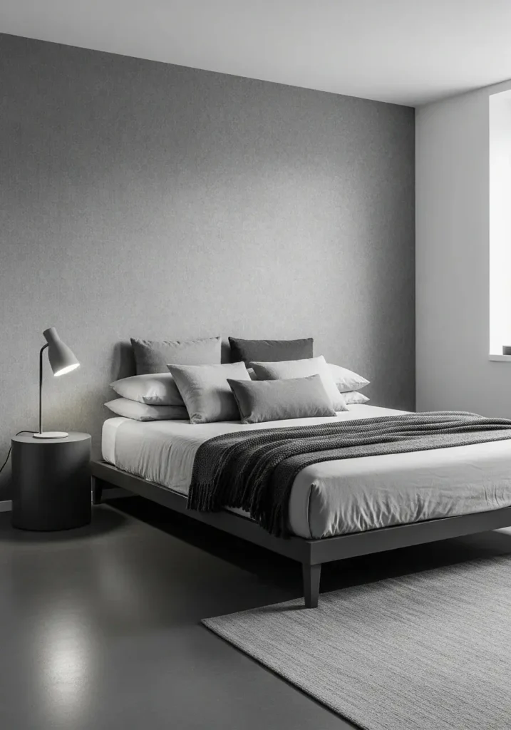 Monochrome wallpaper bedroom ideas for a clean and cohesive look