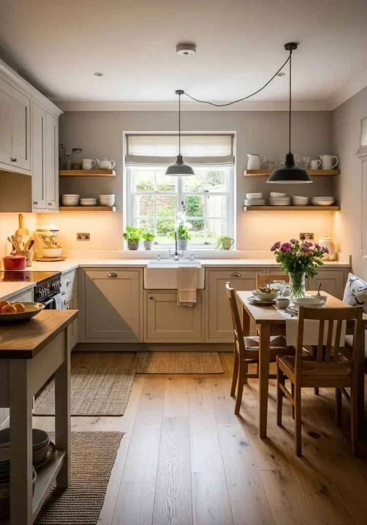 Warm beige kitchen cabinets for a cozy and inviting look