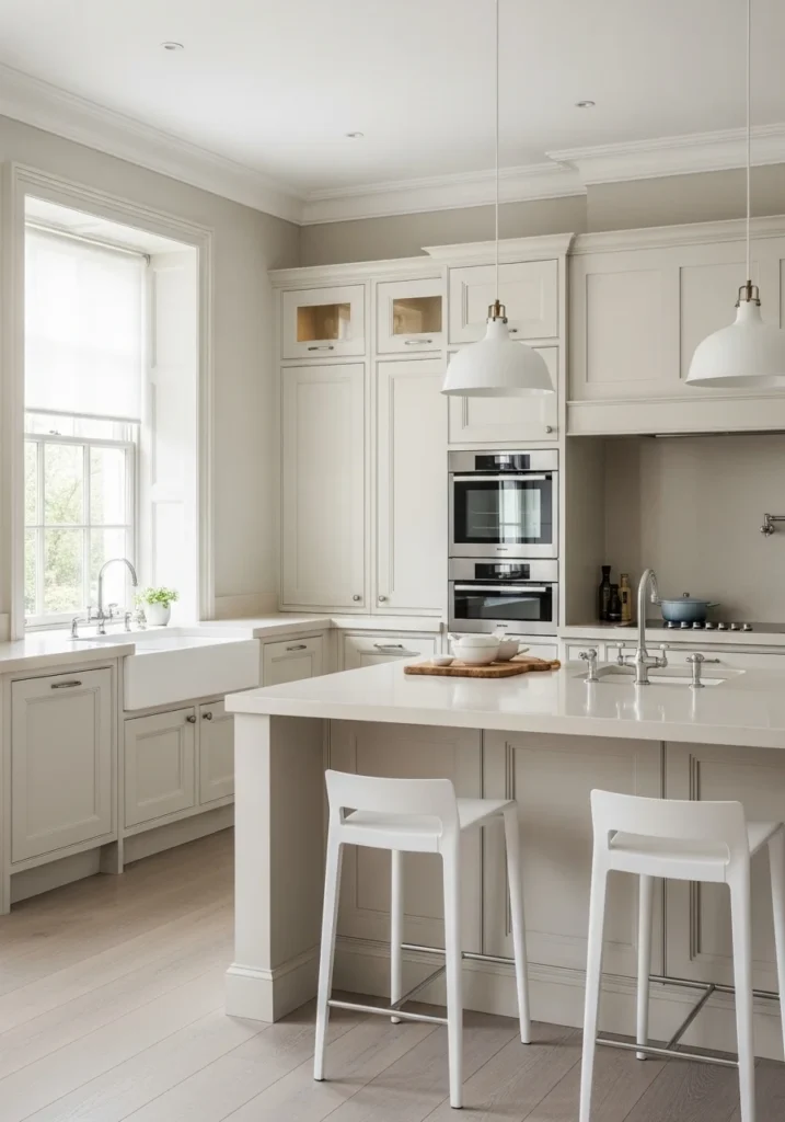 layered white kitchen ideas modern neutral kitchen design