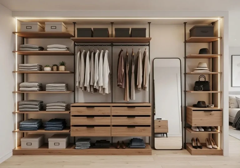 open concept closet look