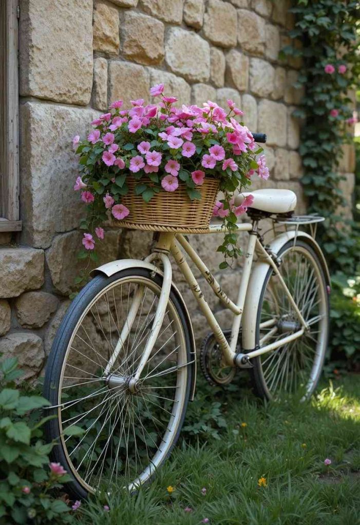  Plant trailing varieties like petunias, ivy, or sweet potato vine so the flowers spill down dramatically.