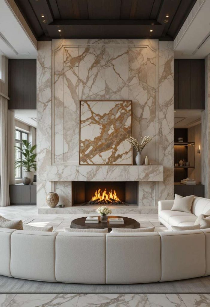 The Statement Fireplace Modern Living Room: Making the Hearth the Hero