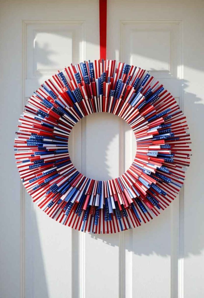 Mini American Flag Wreath