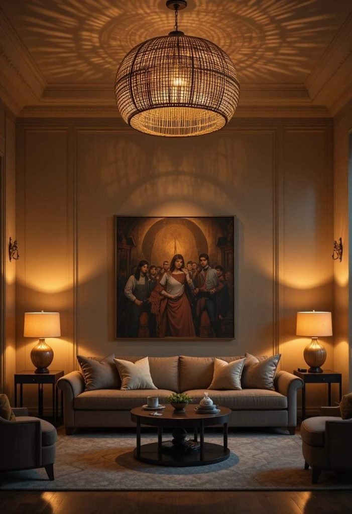 The Statement Lighting Modern Living Room: Illuminating as Art