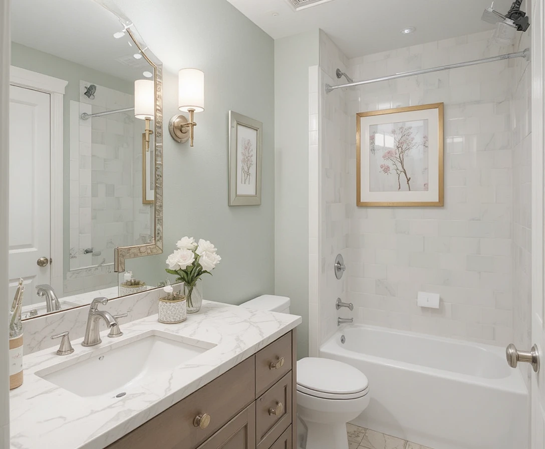 guest bathroom look
