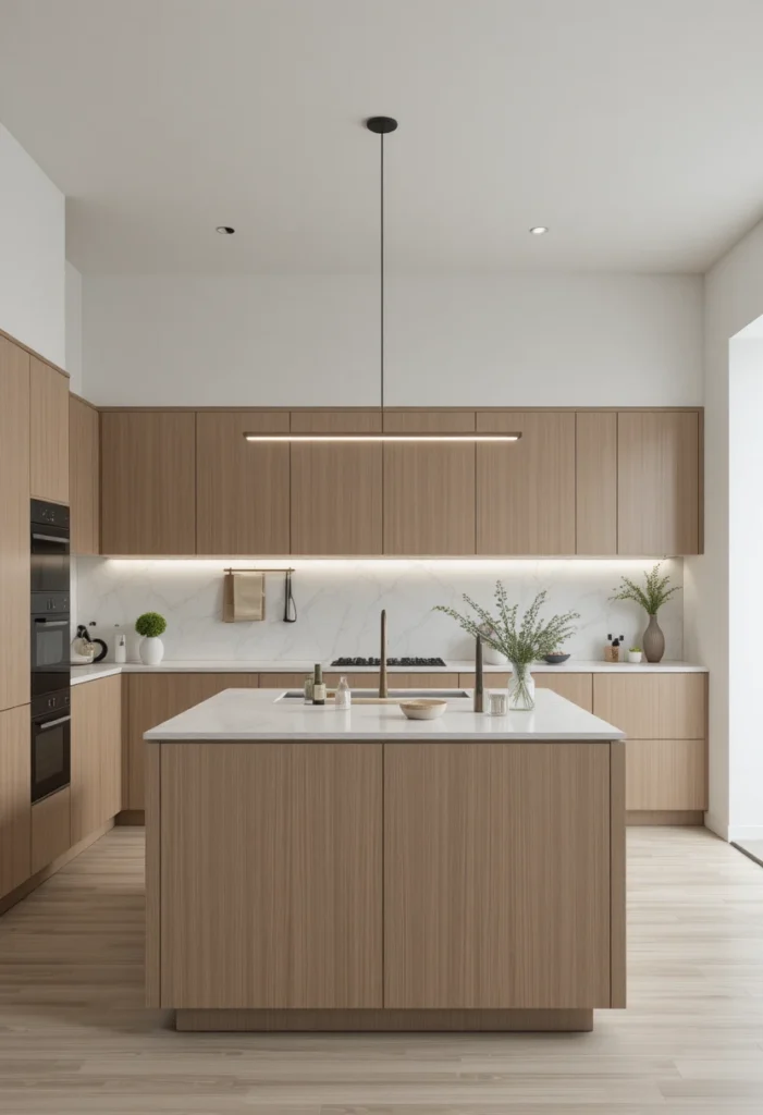 Minimal kitchen island lighting with clean and simple lines