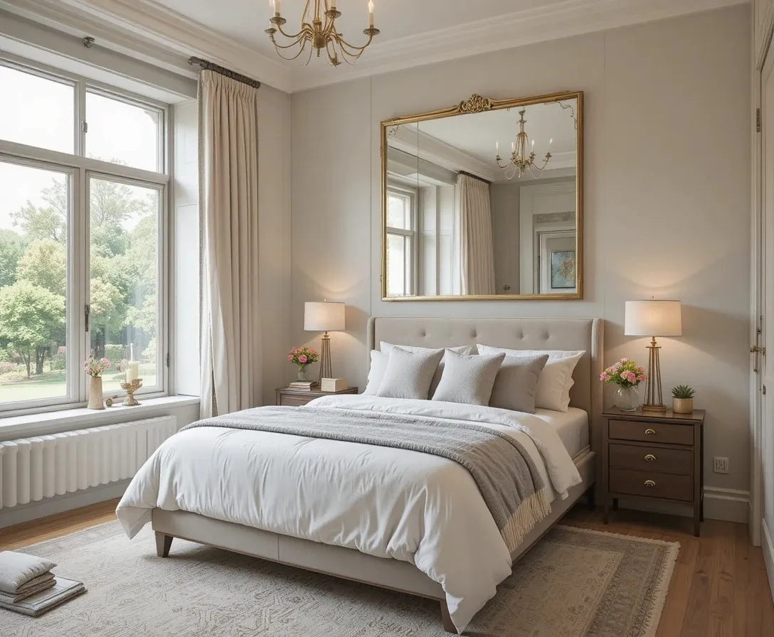 bedroom with bedroom mirror look
