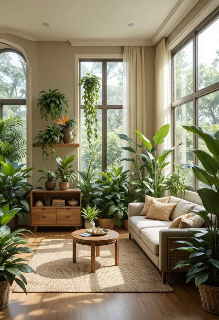 The Biophilic Modern Living Room: Bringing Nature Fully Indoors