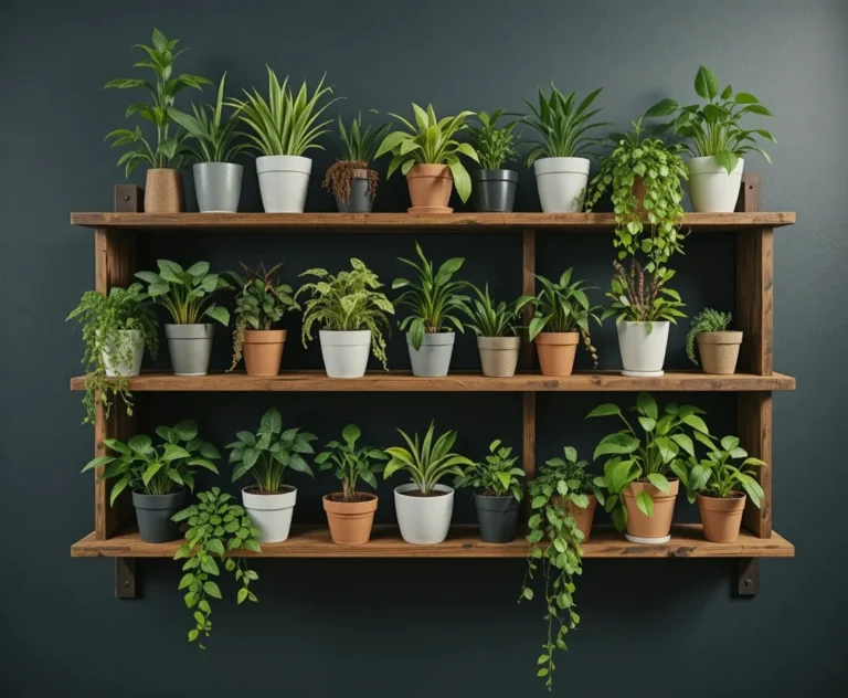 plant wall shelf look