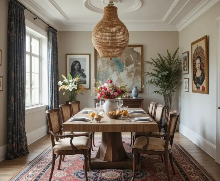 boho dining room look