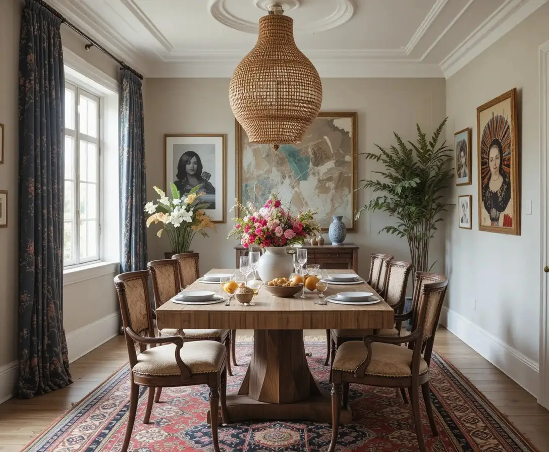 boho dining room look