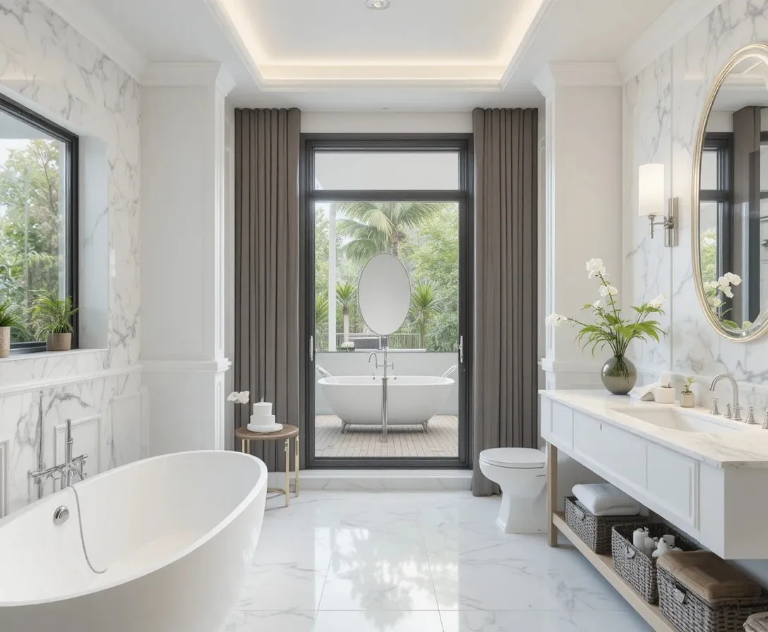 white bathroom Beautiful look