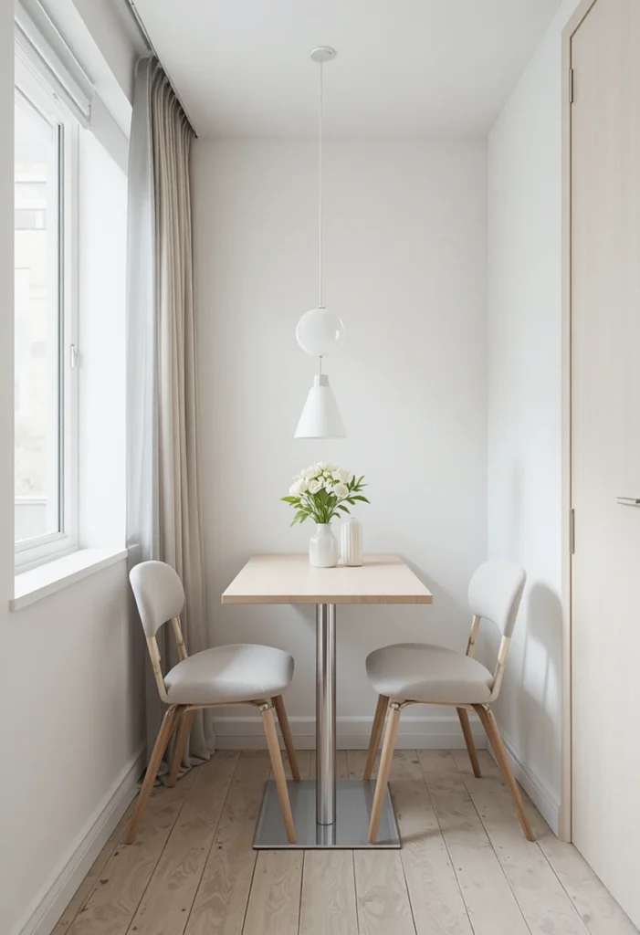 Small dining table ideal for compact spaces and apartments