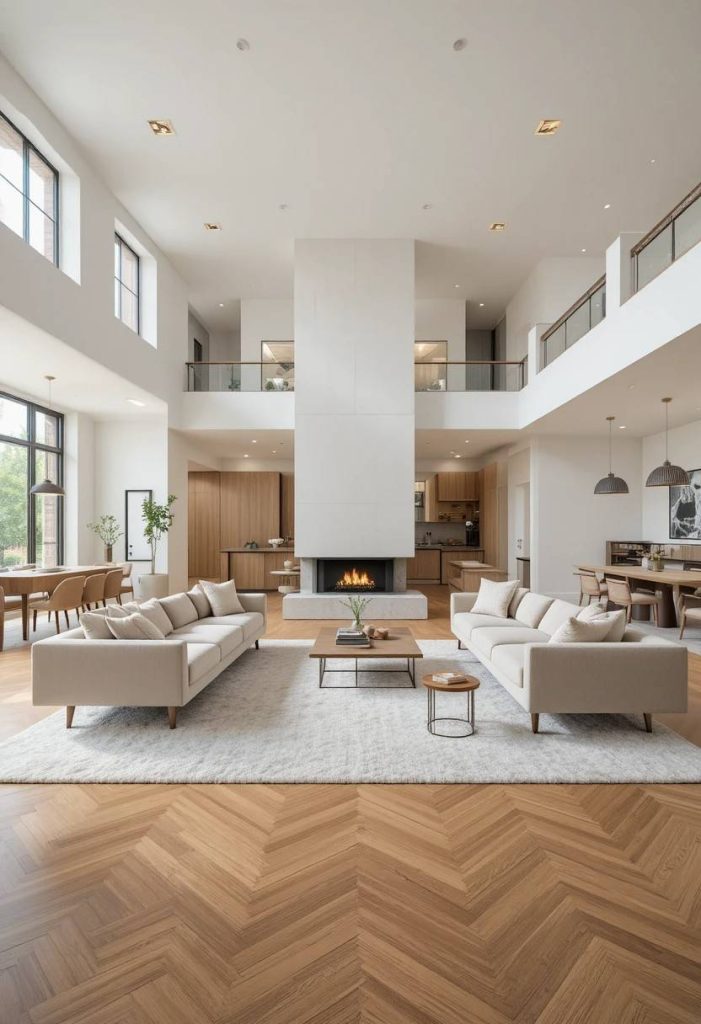 The Open Plan Modern Living Room: Zoning, Flow, and Connected Living