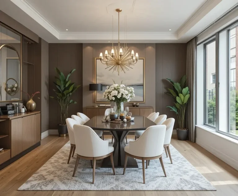 Beautiful modern dining room look