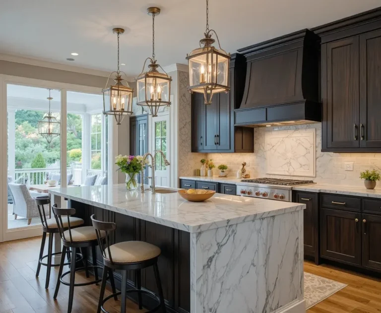 Beautiful kitchen island lighting look