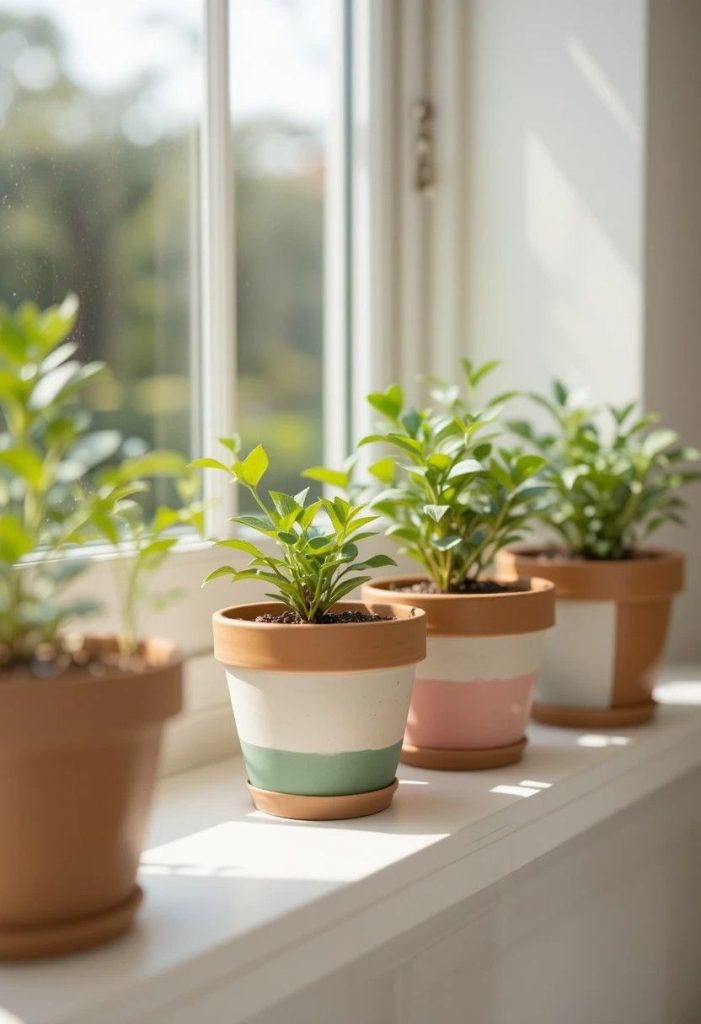 Painted Terracotta Pots