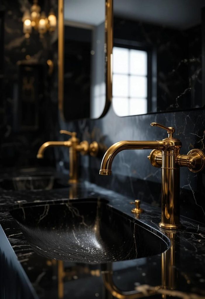 Add Gleaming Gold Faucets