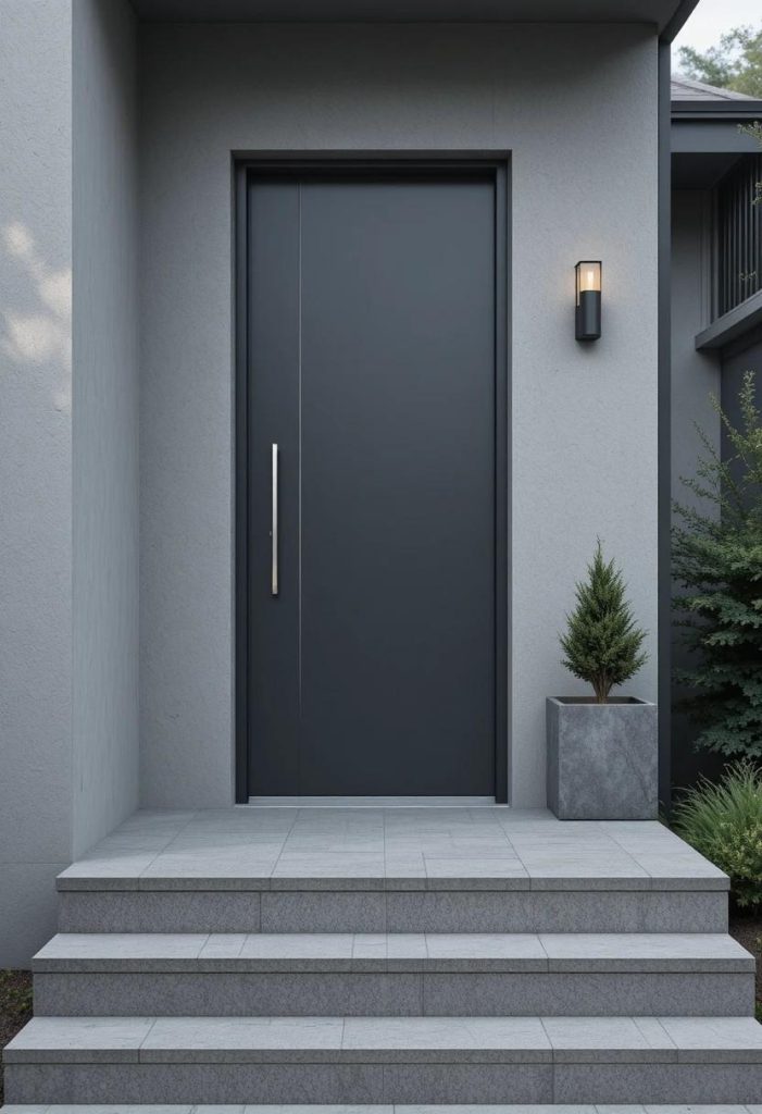 Matte Charcoal Gray Door