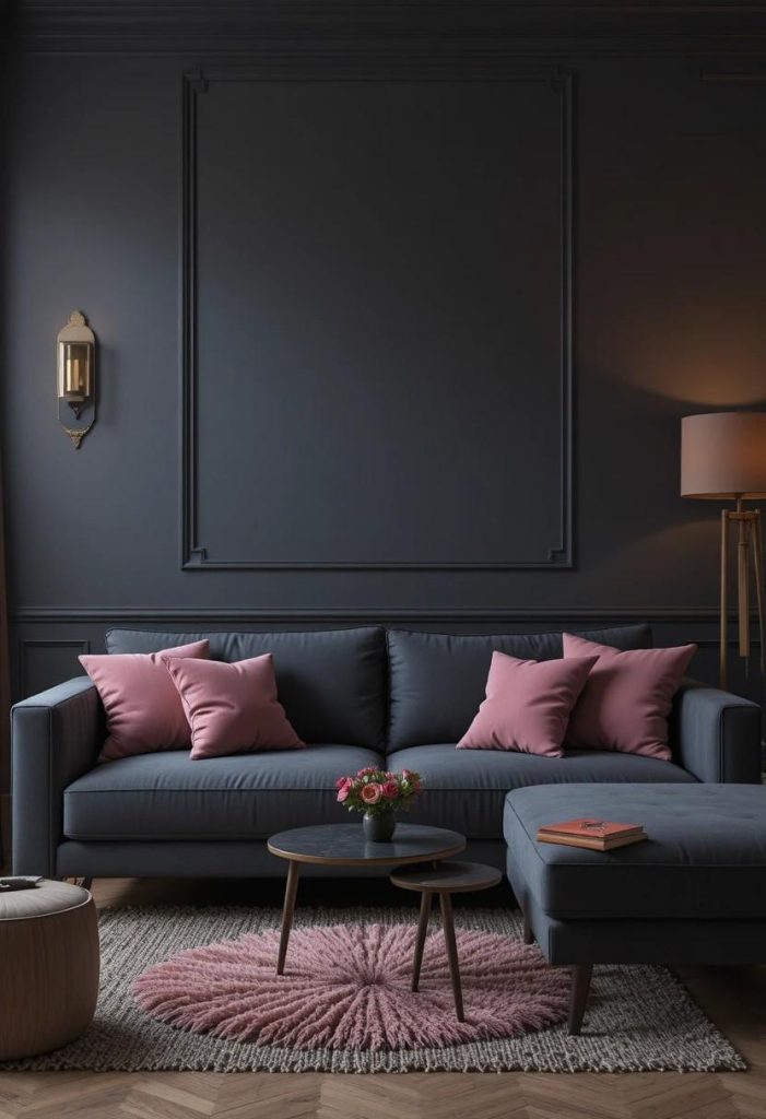 Dusty Rose and Charcoal