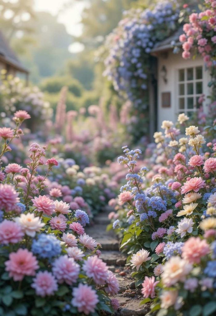 Plant in Soft, Romantic Colours