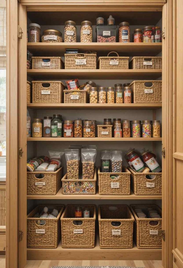 Labeled Baskets and Bins