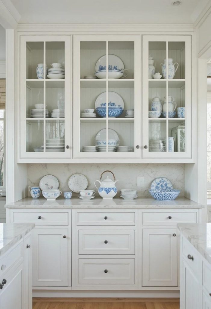Glass Front Cabinets to Show Off Dishware