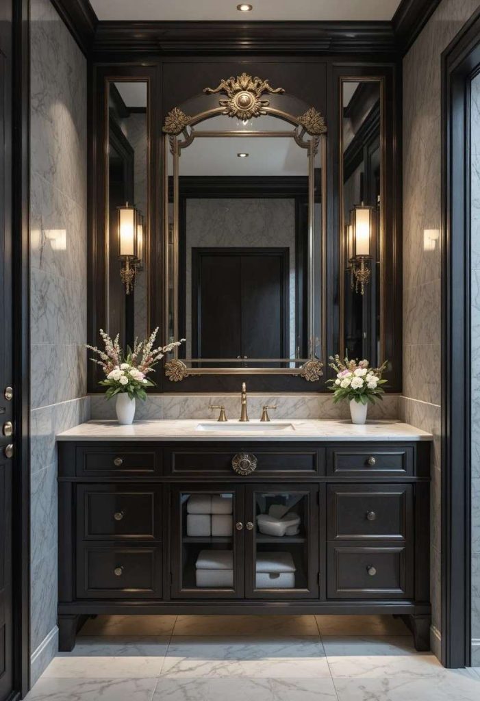 Add a Vanity With a Marble Top