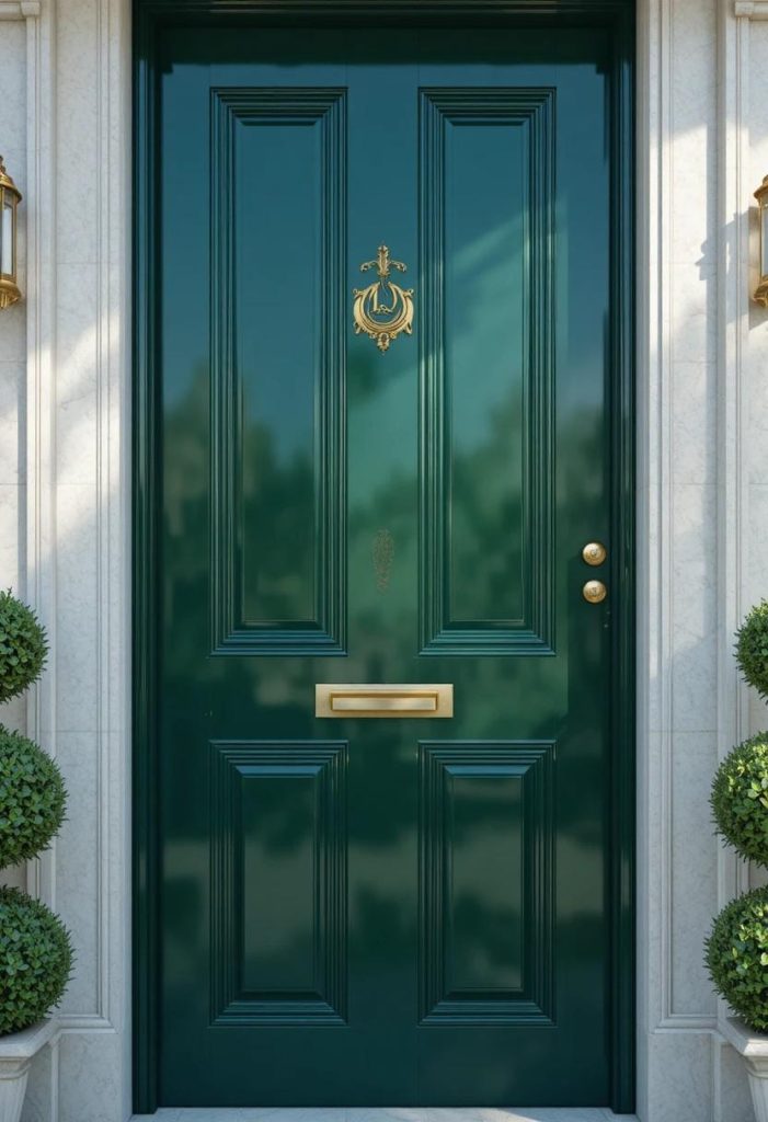 Glossy Lacquered Jewel-Tone Door