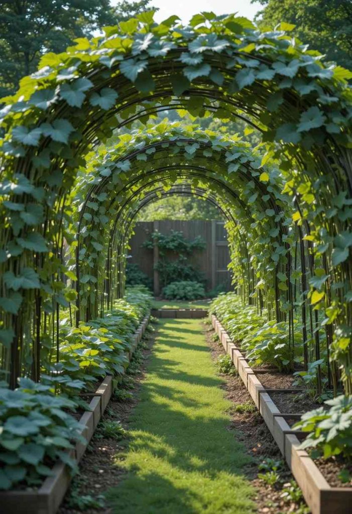 Add an Arched Trellis Tunnel