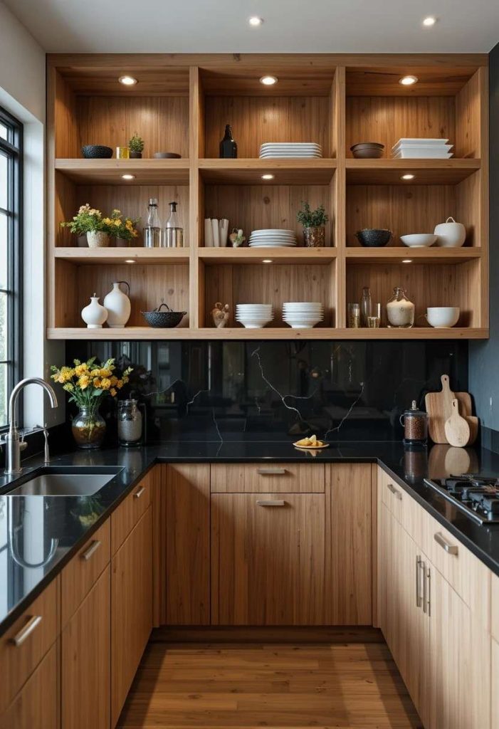 Add Open Wood Shelving